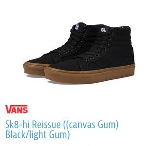 Vans Sk8-Hi Reissue Black and Gum Sneakers